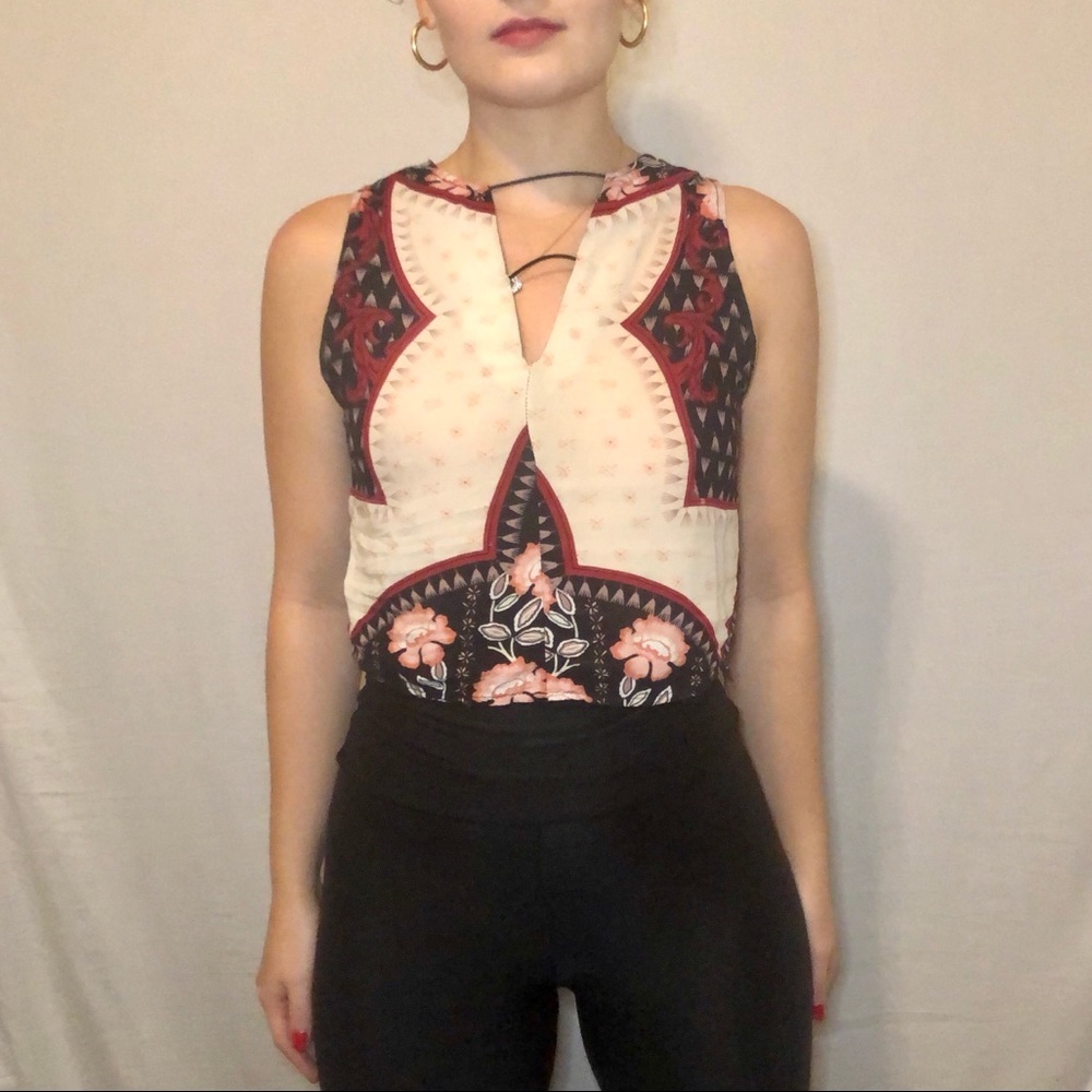 Reversible floral top